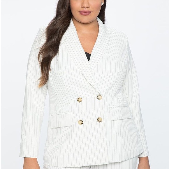 plus size pinstripe blazer
